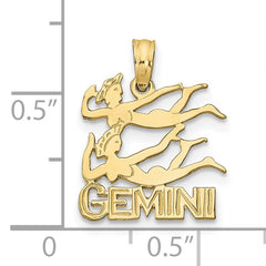 10K GEMINI Zodiac Charm