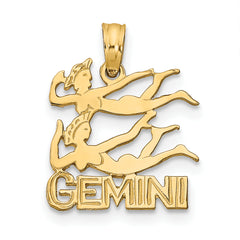 10K GEMINI Zodiac Charm