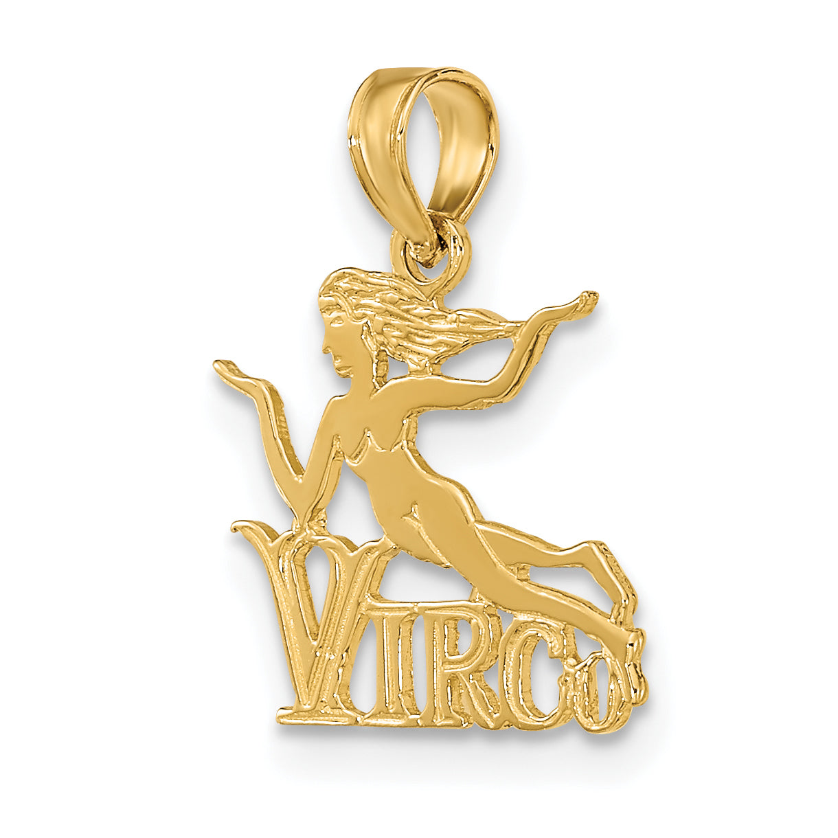 10K VIRGO Zodiac Charm