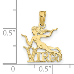 10K VIRGO Zodiac Charm