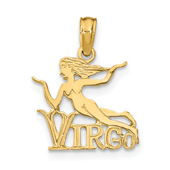 10K VIRGO Zodiac Charm