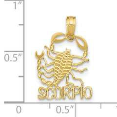 10K SCORPIO Zodiac Charm