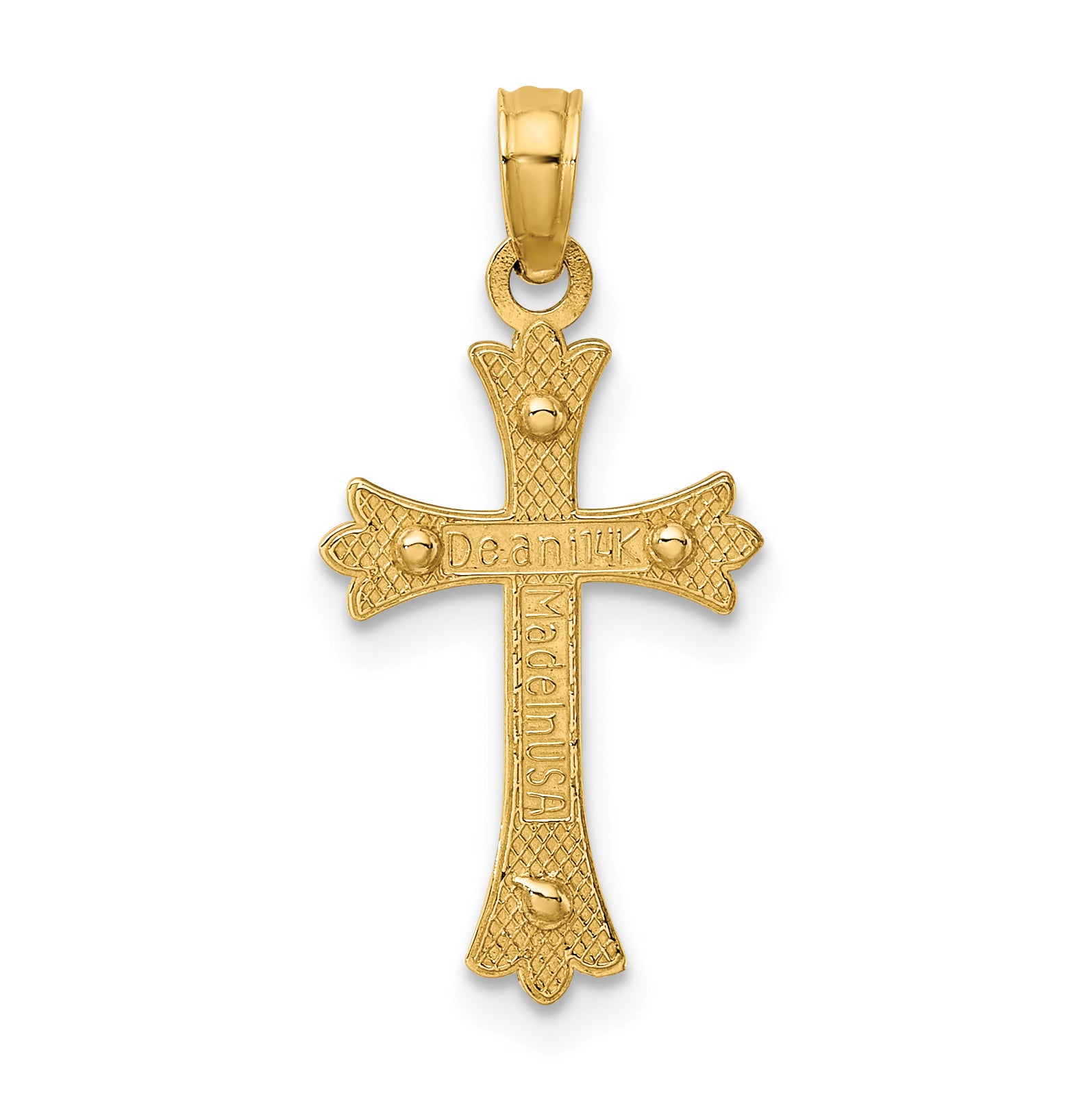 10k Two-tone Center Cross Charm