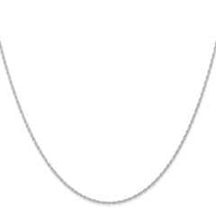 10k White Gold .95mm Carded Cable Rope Chain