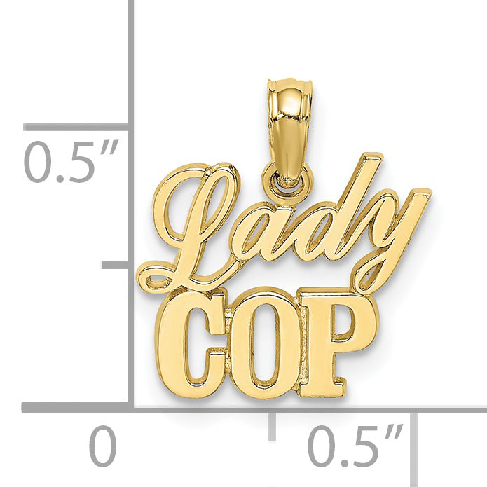 10k LADY COP Charm