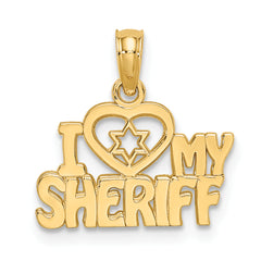 10k I HEART MY SHERIFF Charm