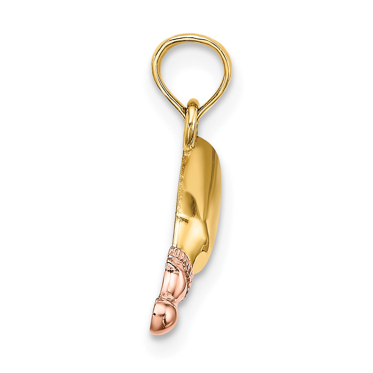 10k Two-Tone Baby Bottle Charm