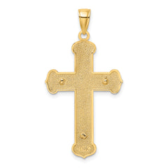 10K Two-tone Engraved Crucifix Charm