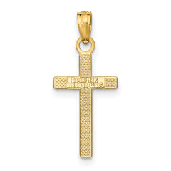 10k Polished Cross Pendant