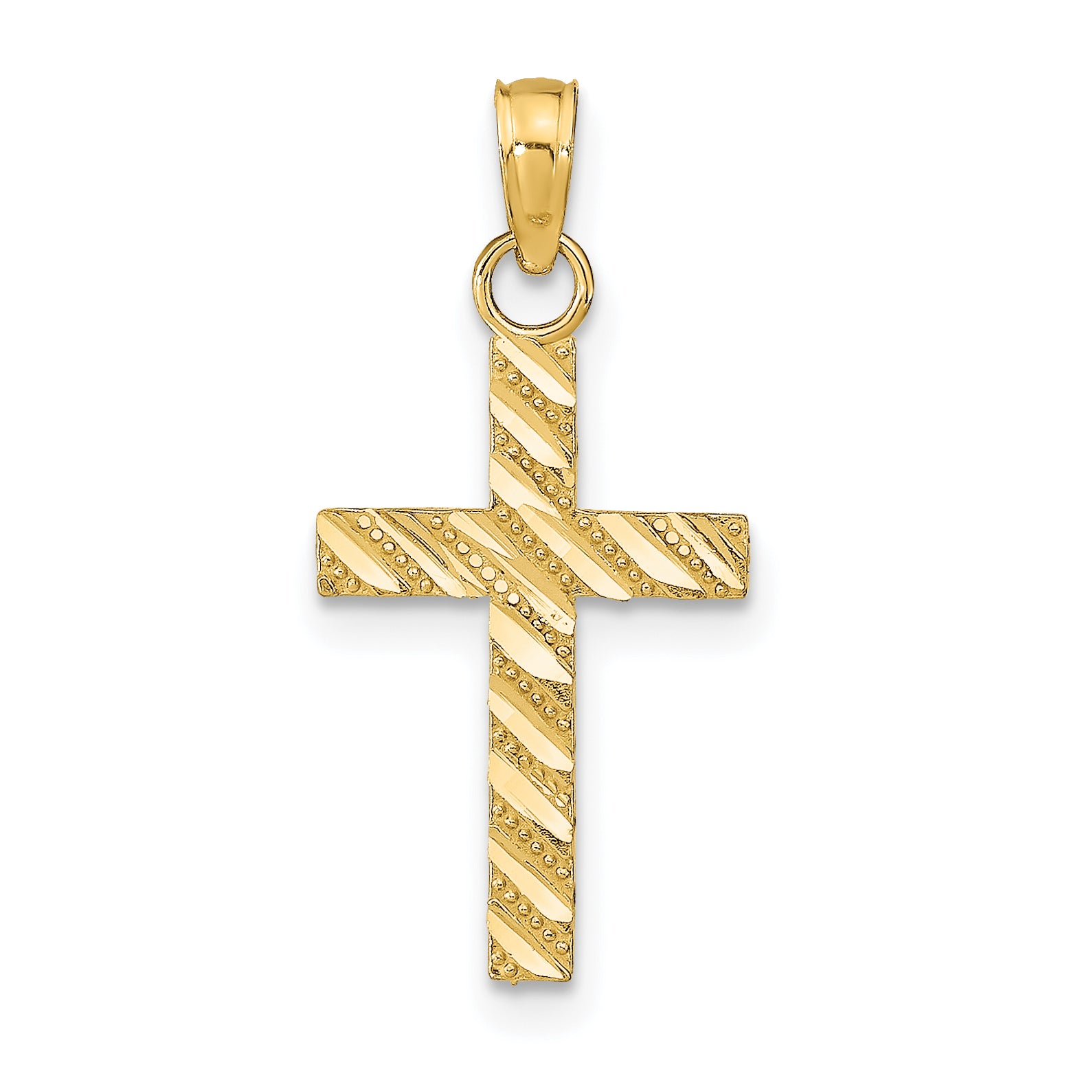 10k D/C Cross Pendant