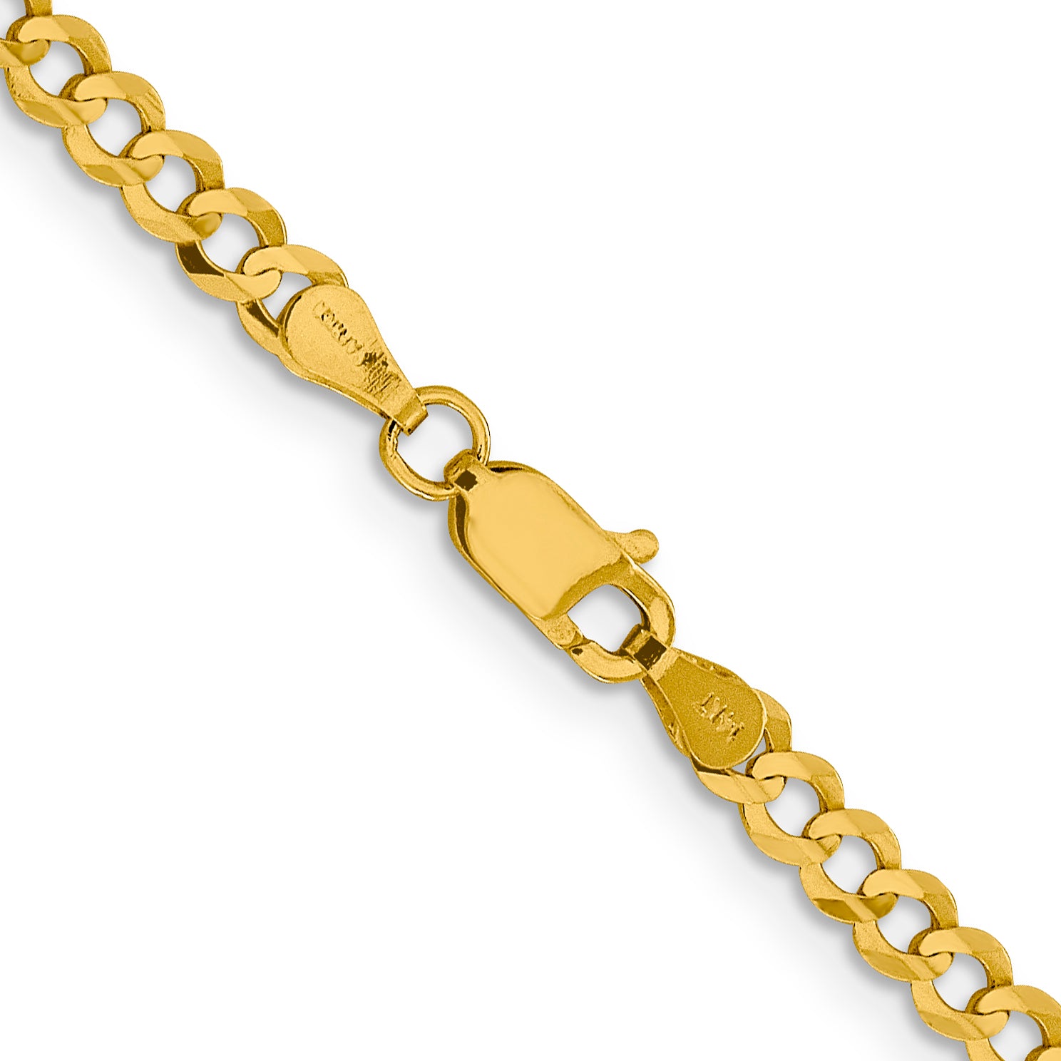 10K 3.7mm Lightweight Flat Cuban Chain