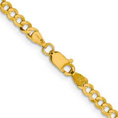 10K 3.7mm Lightweight Flat Cuban Chain