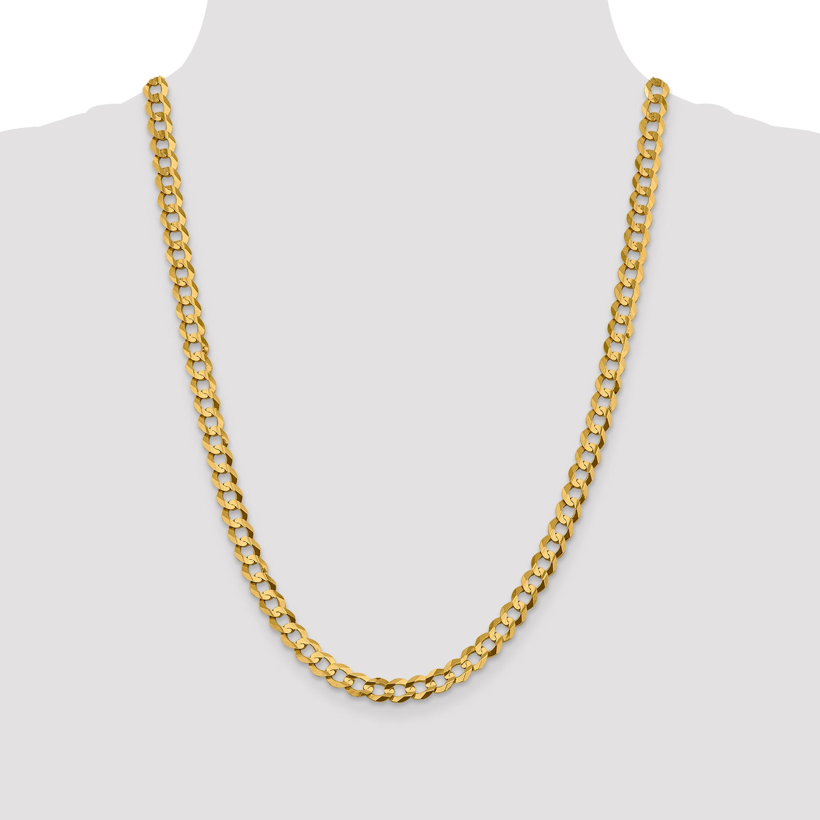 10K 7.2mm Lightweight Flat Cuban Chain