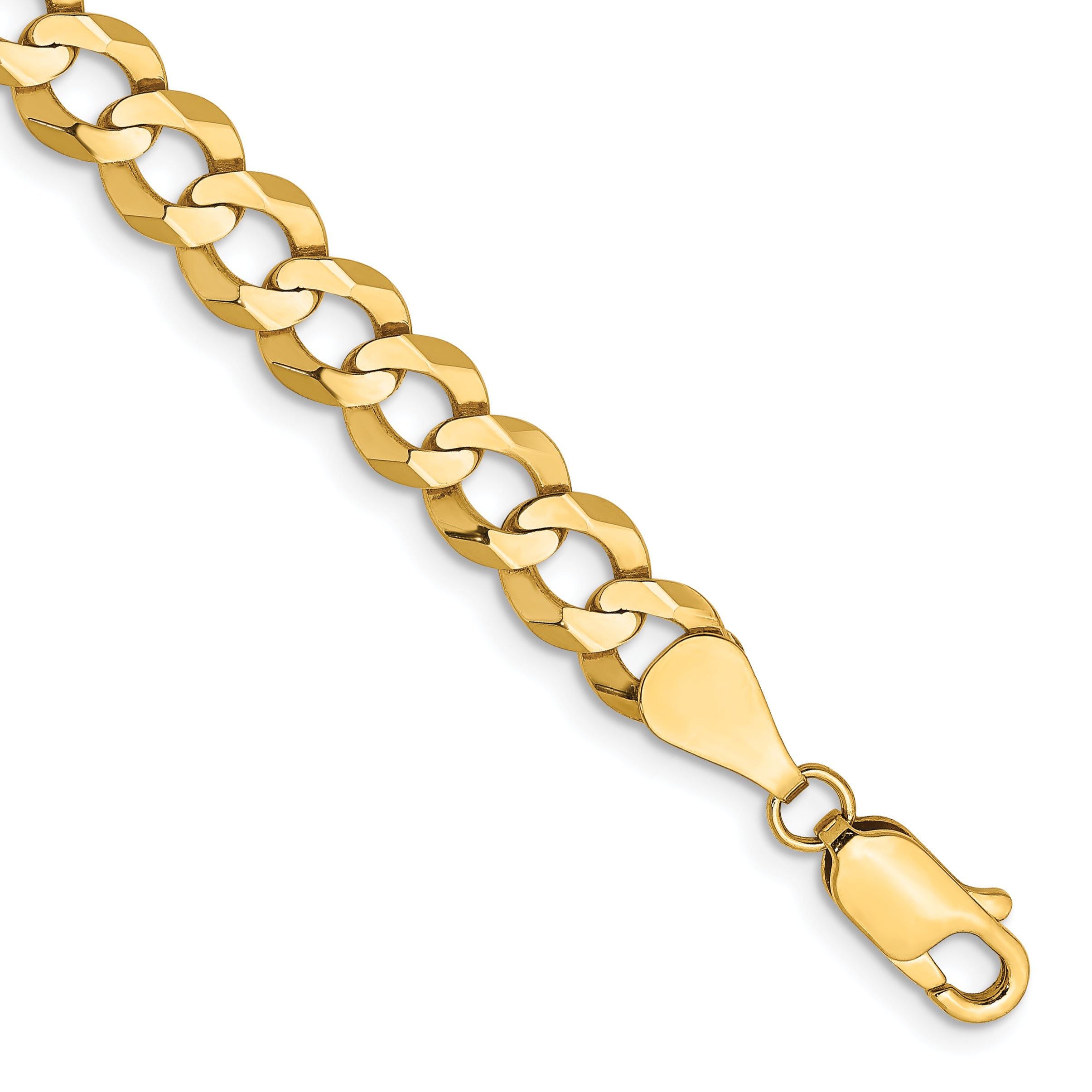 10K 7.2mm Lightweight Flat Cuban Chain