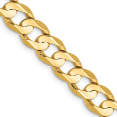 10K 6.75mm Open Concave Curb Chain 10K