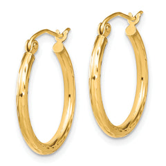 10K Gold Textured Hoop Earrings with Rhodium Plating Elegant Design