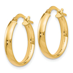 10K Gold Polished Hoop Earrings