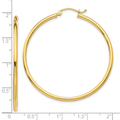 10K Polished Hinged Hoop Earrings