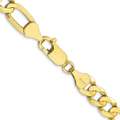 10k 6.75mm Concave Open Figaro Chain