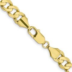 10k 8.75mm Concave Open Figaro Chain