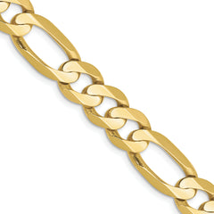 10k 8.75mm Concave Open Figaro Chain