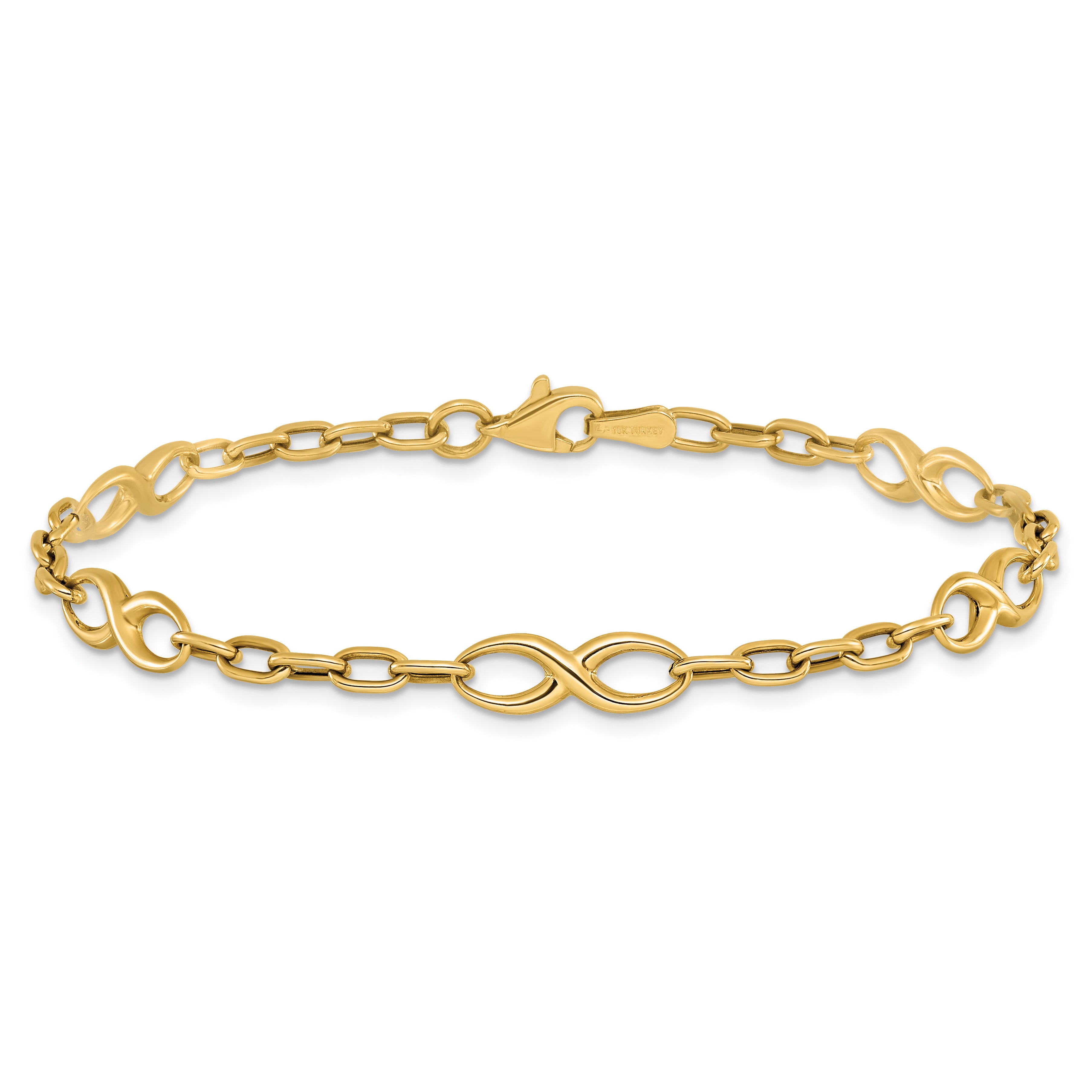 10K Polished Link Bracelet