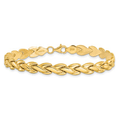 10K Polished Fancy Link Bracelet