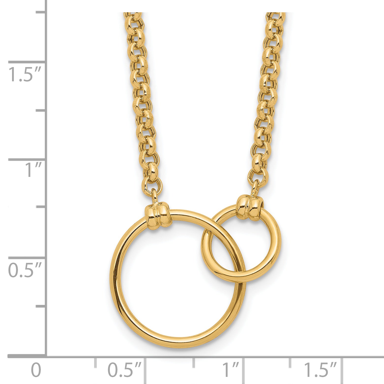 10k Polished Link Necklace