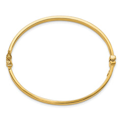 10K Gold Polished Hinged Bangle Bracelet