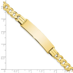 10k Flat Curb Link ID Bracelet