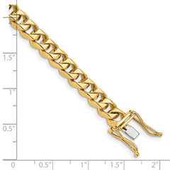 10k 7mm Hand-polished Traditional Link Bracelet