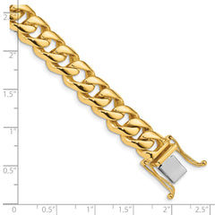 10k 9.6mm Hand-polished Rounded Curb Link Bracelet