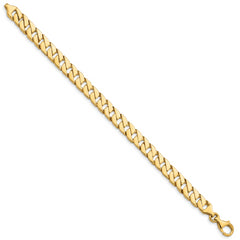 10k 7.4mm Hand-Polished Fancy Link Chain