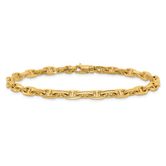 10k 5.1mm Hand-polished Fancy Link Bracelet