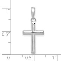 10K White Gold Small Cross Pendant