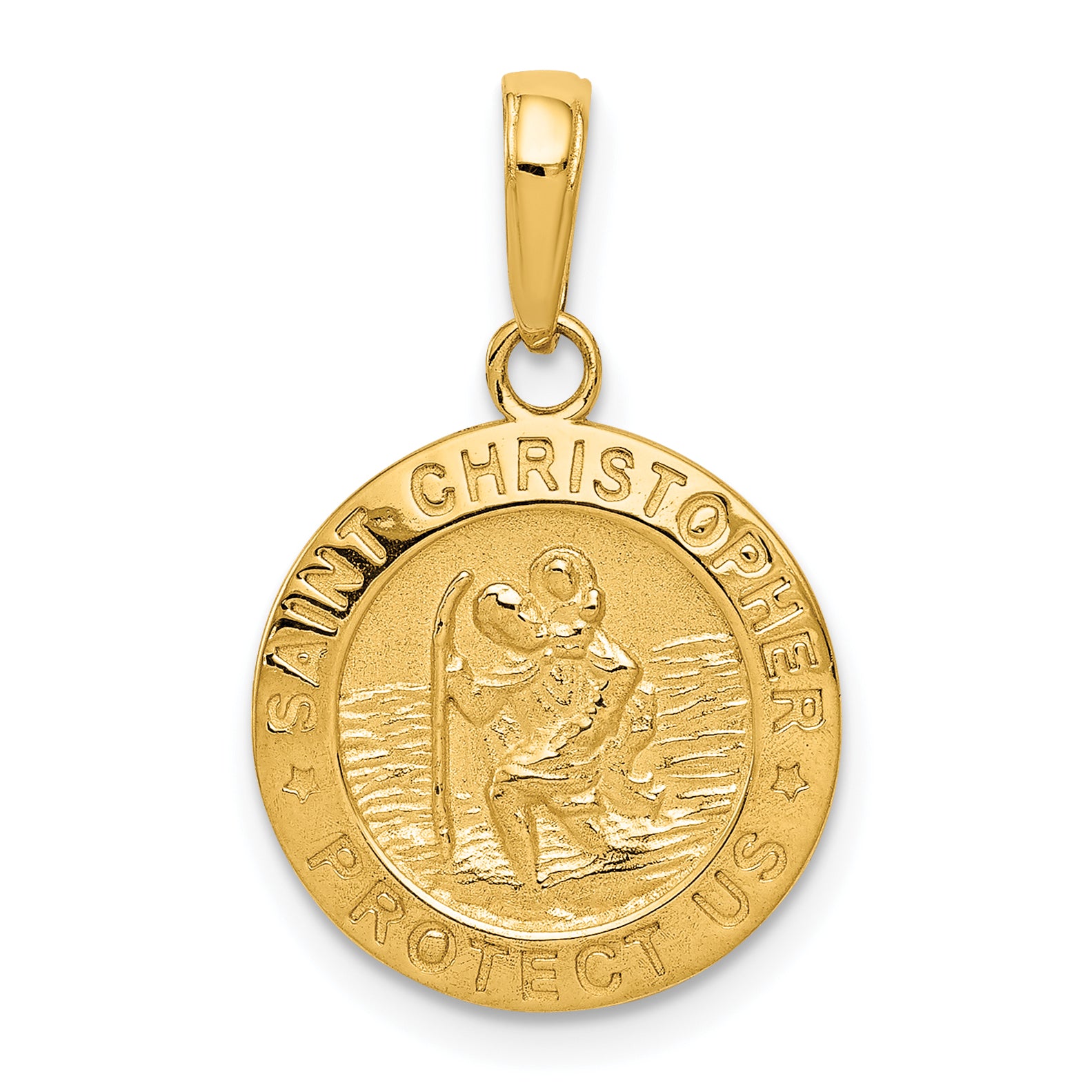 10k Saint Christopher Medal Charm