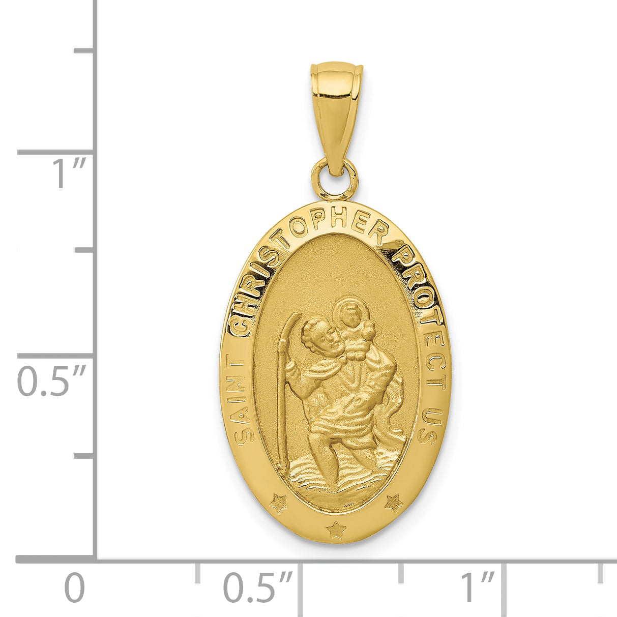 10k Saint Christopher Medal Pendant