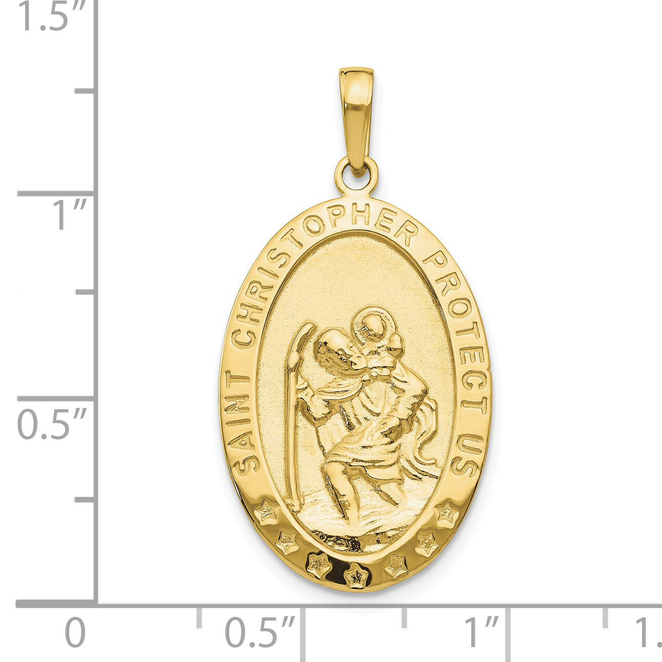 10k Saint Christopher Medal Pendant