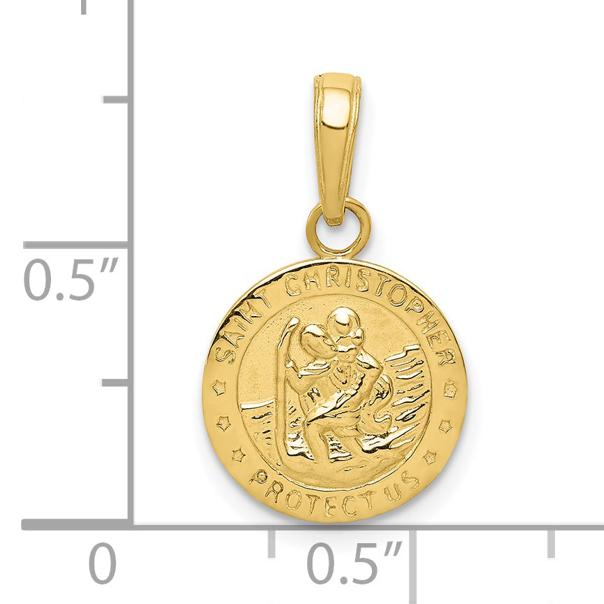 10K Saint Christopher Medal Charm