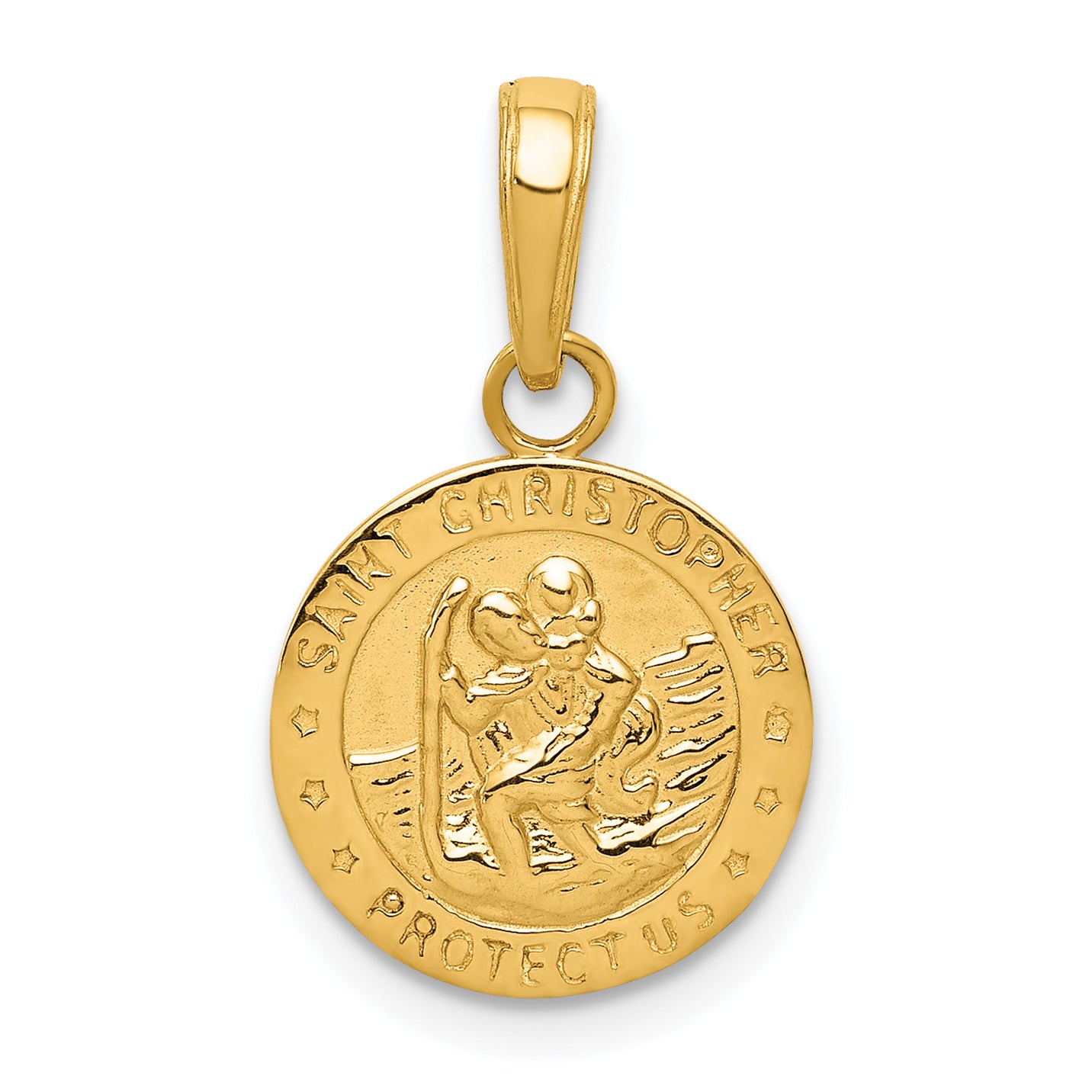 10K Saint Christopher Medal Charm