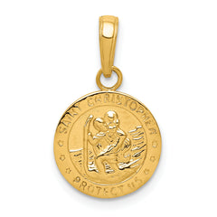 10K Saint Christopher Medal Charm