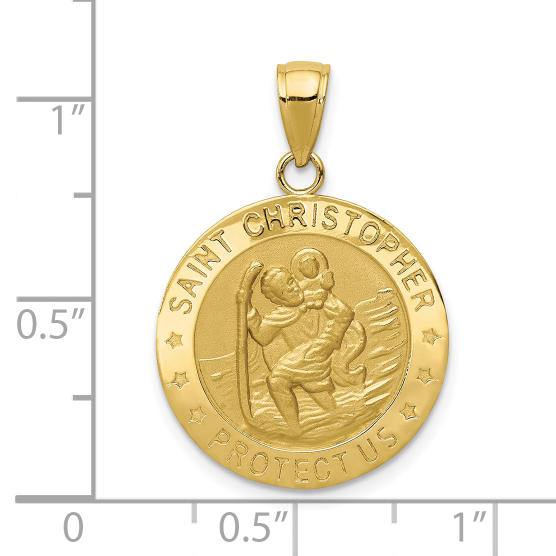 10k Saint Christopher Medal Pendant