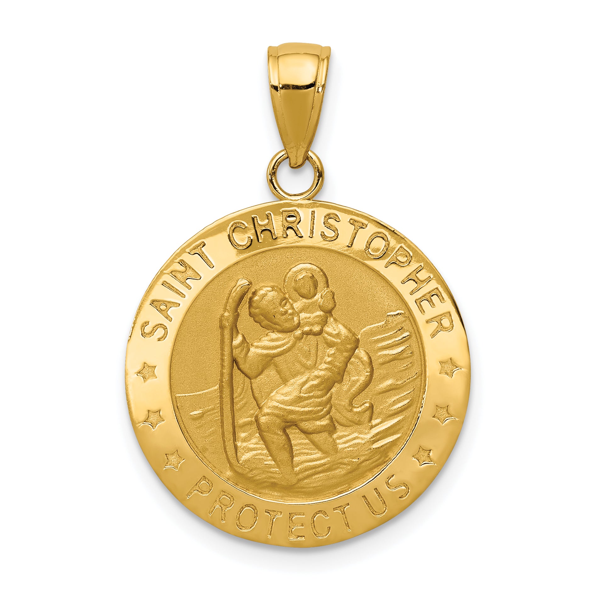 10k Saint Christopher Medal Pendant