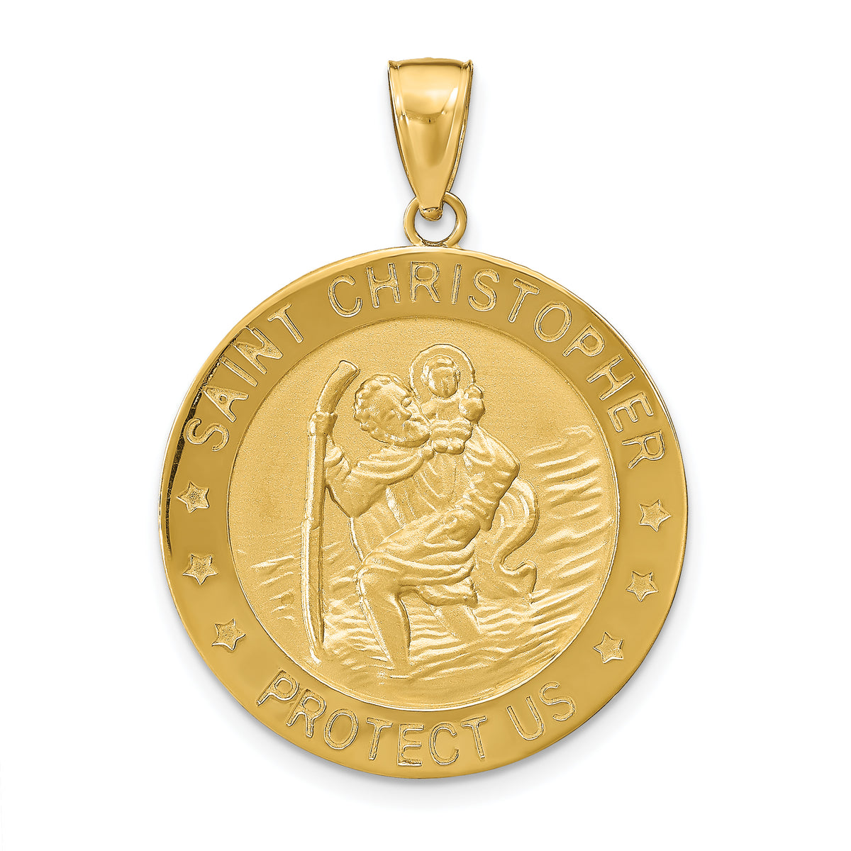 10k Saint Christopher Medal Pendant