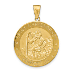 10k Saint Christopher Medal Pendant