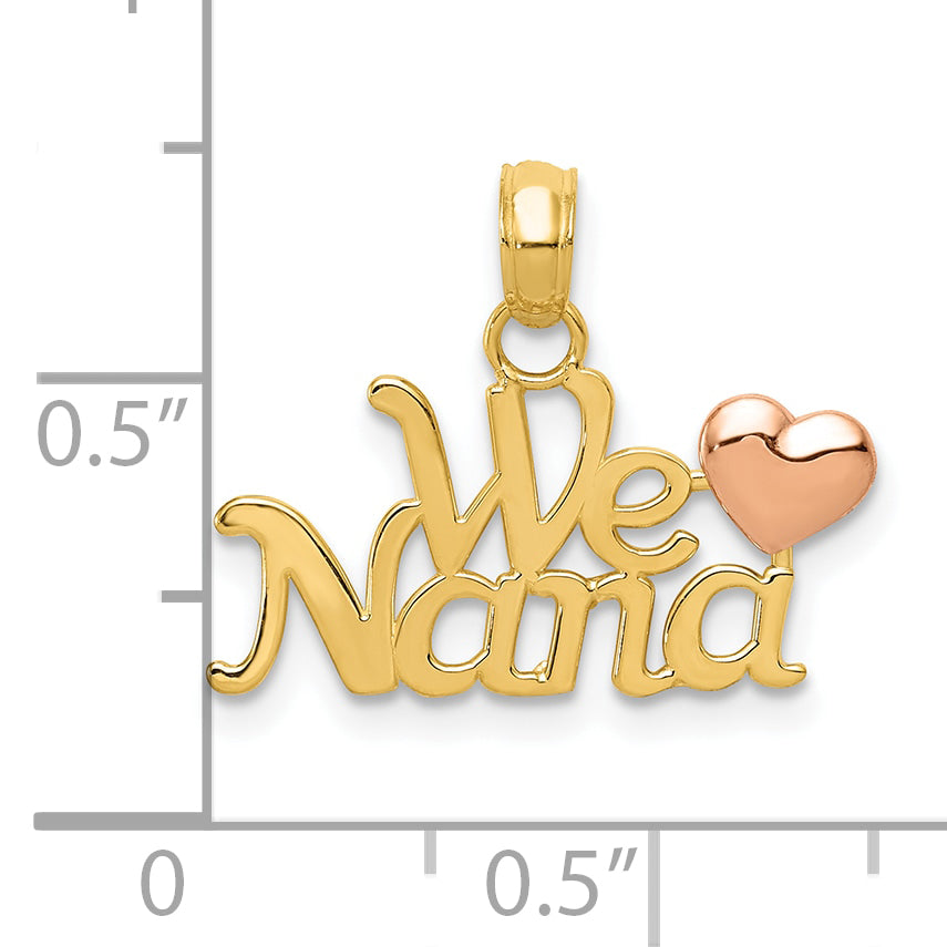 10k Two-Tone We Love Nana Charm