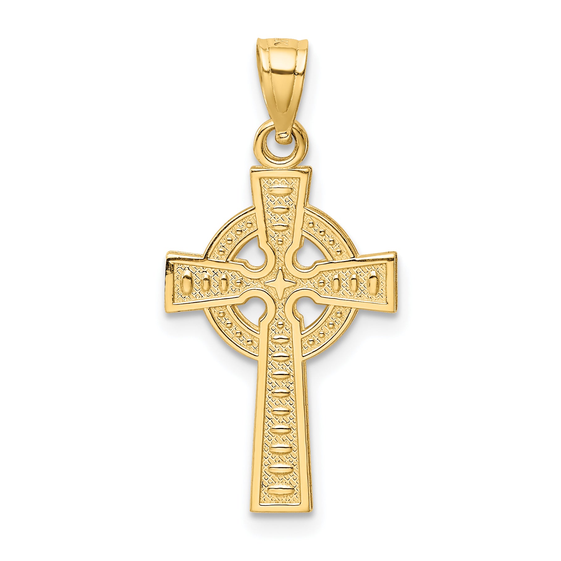 10k Reversible GOD IS LOVE Celtic Cross Pendant