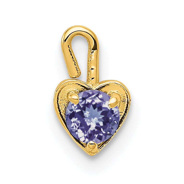 10ky June Synthetic Birthstone Heart Charm