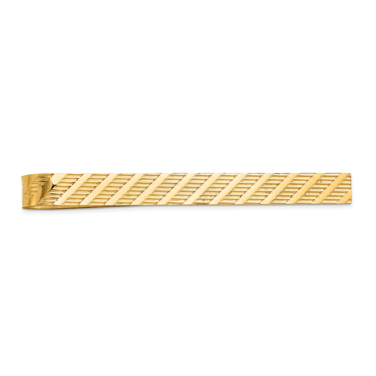 10k Men's Textured Tie Bar