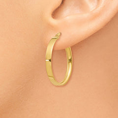 10k 3mm Medium Hoop Earrings